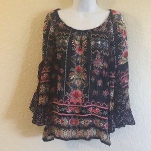 Bila   beaded peasant blouse